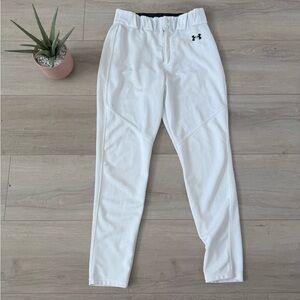 Men’s White Under Armour baseball pants size Medium